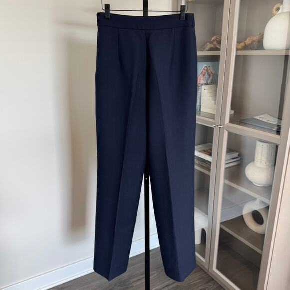 Sezane Navy Straight Leg Pants - Picture 2 of 6